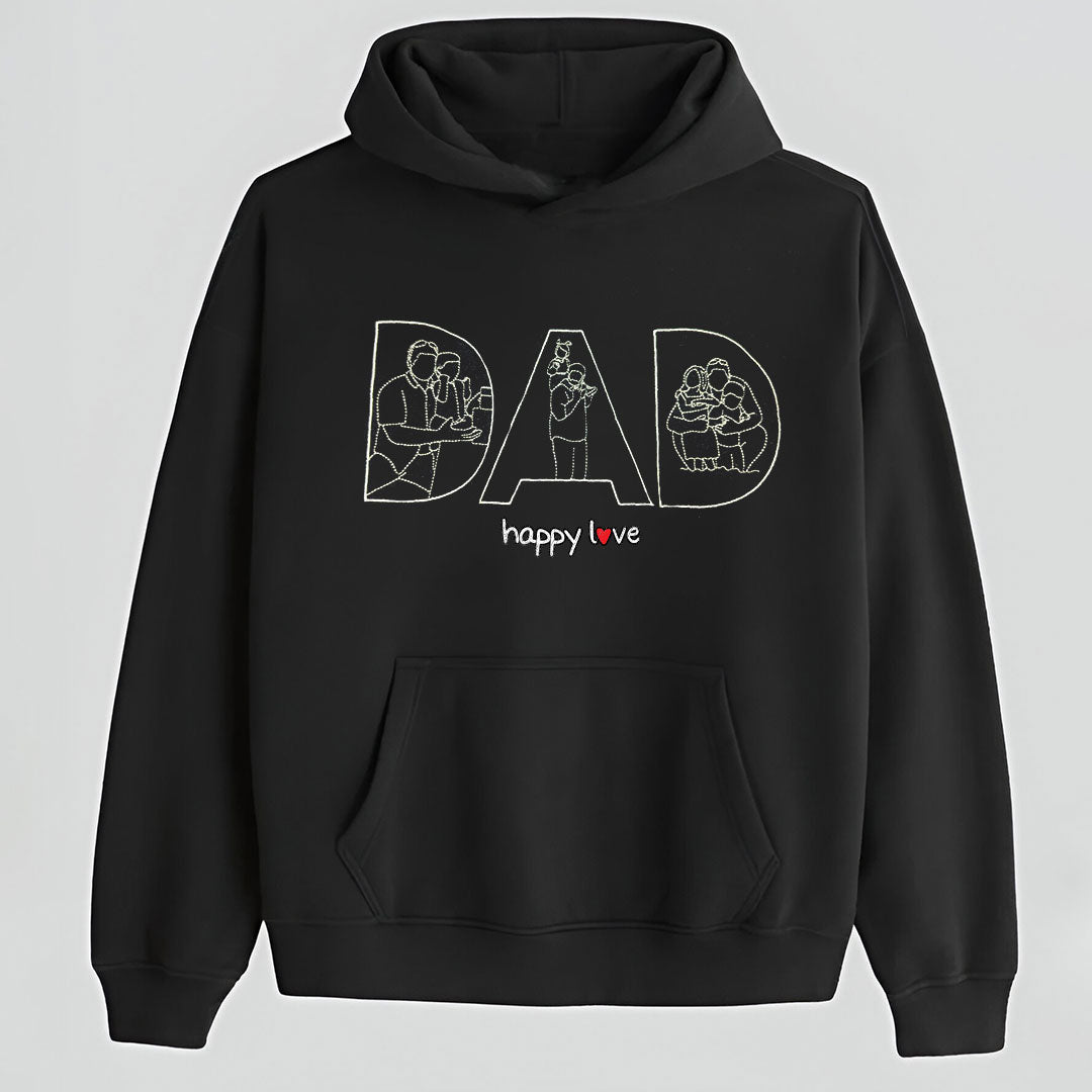 "Dad" Embroidered Hoodie