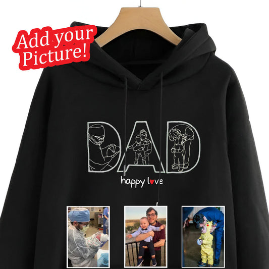 "Dad" Embroidered Hoodie