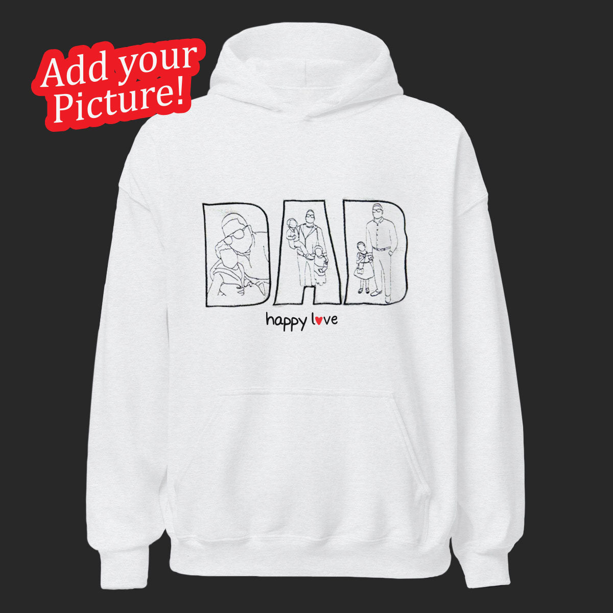 "Dad" Embroidered Hoodie