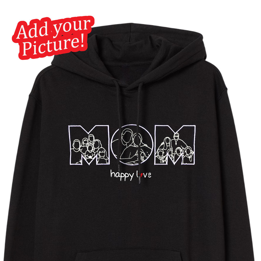 "Mom" Embroidered Hoodie