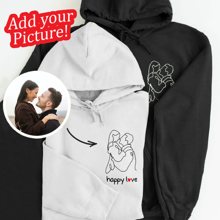 Couple Embroidered Hoodie